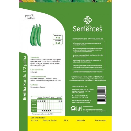 Ervilha Rondo 1/2 Palha